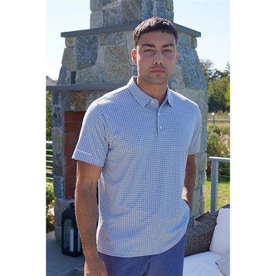 Men's Arrowhead Polo, Navy/Lake Blue
